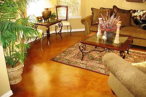 Stained Concrete Floor - Texas Concrete Guys